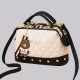 Quilted Premium women Crossbody Handbag-Cream image