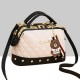 Quilted Premium women Crossbody Handbag-Cream image