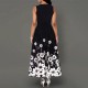 Round Neck Floral printed Long Sleeves Maxi Dress 