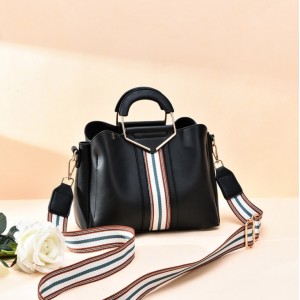 Stylish Look With Adjustable Belt Easy To Handle Hand Bag - Black