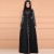 Arabic Elegant Style Long Sleeved Maxi Dress -Black