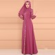 Arabic Elegant Style Long Sleeved Maxi Dress -Pink |image