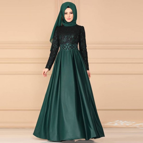 High Waist Arabic Maxi Dress ...