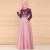 Vintage Style High Waist Arabic Maxi Dress- Pink