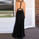 Bohemian Style Multi-rope Bandage Maxi Dress -Black image