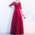 Ruffle Elegant Sequins Lace Short Sleeve Party Dress -Red