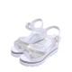 Wedge Platform Ankle Strap Open Toe Sandals -White image