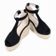 Women Fashion Buckle Up Peep ToeWedge Heel Sandals -Black image