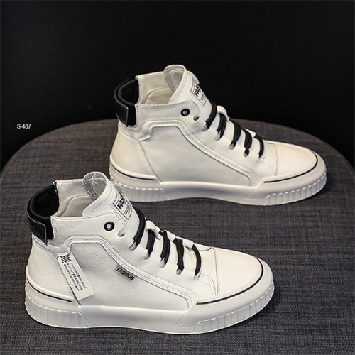Casual Round Toe Lace Closure Women Ankle Sneaker - White image