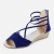 Fashion  Comfort Solid Strap Low-heeled Sandals-Blue