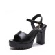 Classic Buckle Strap Open Strap Style High Heel Sandal -Black image