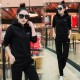 New Trendy Fashion High Waist Full Sleeve Sports Wear Track Suit-Black image
