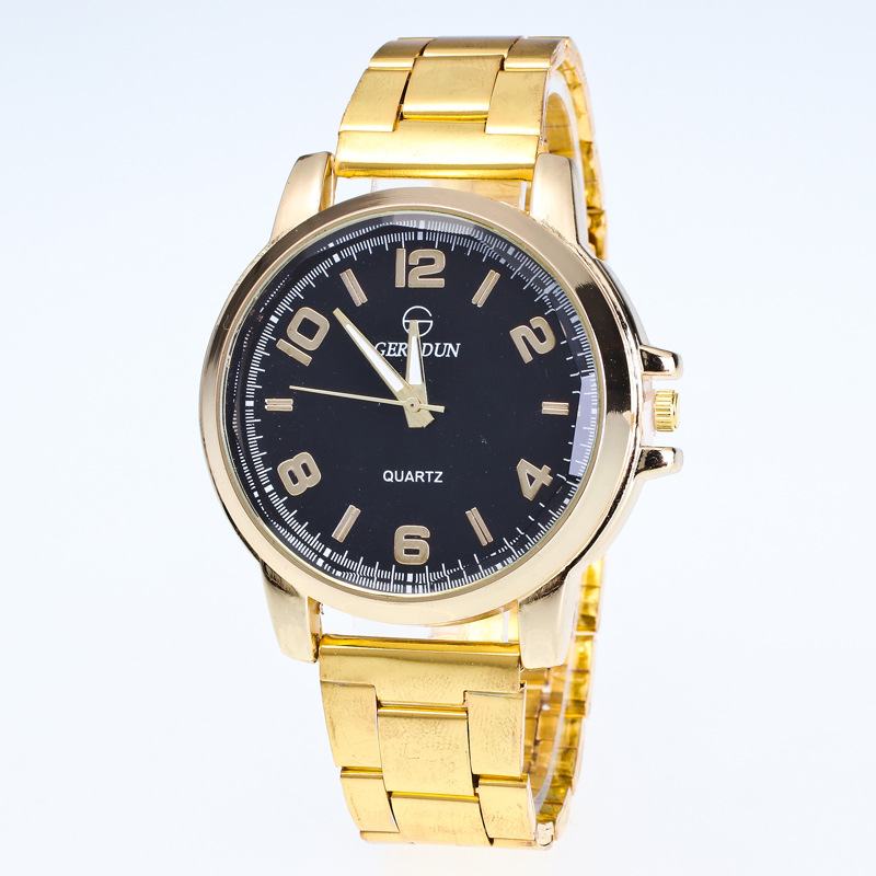 Casual Round Dial Black Display Luxury Women Wrist Watch-Black image