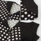 Trendy Two-piece Polka Dot Shawl Midi Skirt Dress - Black image