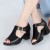 Trendy Fish Mouth Buckle Sandal Casual Sandals - Black