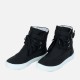 Flat Bottom Canvas Breathable Casual Sneaker Boots-Black image