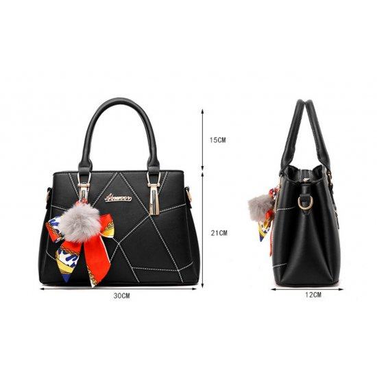Women Fashion Large Korean Version Messenger Hand Bag-Black image