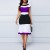 Modish Sleeveless Vintage Contrast Midi Skirt Casual Dress - Purple