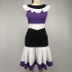 Modish Sleeveless Vintage Contrast Midi Skirt Casual Dress - Purple image