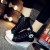 High Wedge Platform Canvas Sneaker Shoes-Black