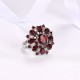 Shining Ruby Cubic Zircon Stones Ring for Women Party-Red image