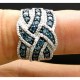 Women Luxury Handmade Blue Sapphire Luxury Ring-Silver image