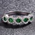 Silver Cross Border Ring Jewellery Zircon Gemstones-Green