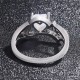Rainbow Color Heart Style Fire Opal Womens Ring-Silver image