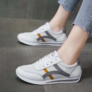 Korean Style Flat Bottom Running Sports Shoes-Grey