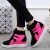Latest Style High Top Women's Hidden Wedge Sneaker Shoes-Black