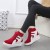 Latest Style High Top Women's Hidden Wedge Sneaker Shoes-Red