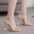 New Fashion Rhinestone Bow Ankle Strap High Heels Sandals-Beige