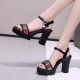Roman Style Strap Open Toe High Heel Sandal -Black image
