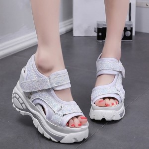 Trendy Open Toe High Thick Heel Chunky Sandal-White