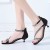 Ankle Strap Rhinestone High Heel Sandals - Black