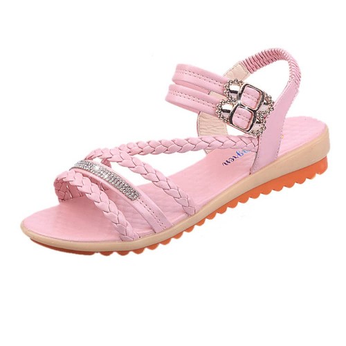 Casual Ankle Strap Lightweight Slip-On Sandals - Pink image
