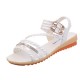 Casual Ankle Strap Lightweight Slip-On Sandals - Cream image