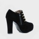 Casual High Heel Martin Design Pumps Shoes - Black image
