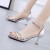 Rivets Decorated Open-Toe Ankle Strap Sandals - Silver