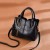 Solid Color Bucket Style Butterfly Pendant Bag-Black