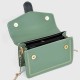 Small Size Magnetic Closure Chain Messenger Bag -Green image