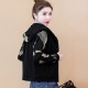 Korean Style Full Sleeved Women's Sports Jacket - Black image