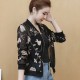 Floral Embroidered Cardigan Style Lace Jacket  - Red image