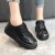Trending Latest Fashion Casual Thick Soled Sneakers - Black
