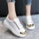 Trending Latest Fashion Casual Thick Soled Sneakers - White image