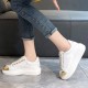Trending Latest Fashion Casual Thick Soled Sneakers - White image