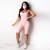 Knitted Sleeveless  Sport Style Midi Jumpsuit for Women - Pink	