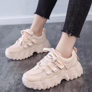 Sports Style Round Toe Casual Sneakers For Women - Pink