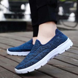 Breathable Round Toe Women's Jogging Shoes - Blue