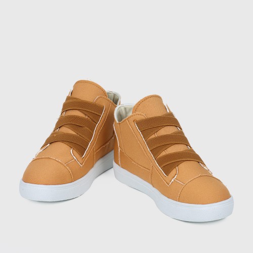 Classic Round Toe Lightweight Canvas Shoe for Ladies - Brown image